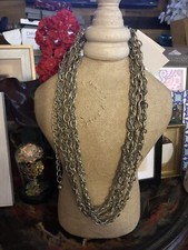 NWT STEVE MADDEN MULTI-METAL CHAIN BELT GOLD-TONE M/L