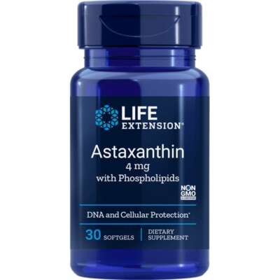 Life Extension Astaxanthin with Phospholipids 30 Sgels