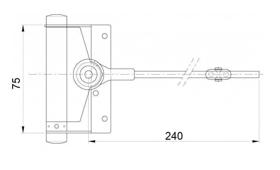 Ferme-Porte Tige Portail Ressort Ferme-porte Jardin 25-80 Kg Acier Inoxydable - Photo 4/4