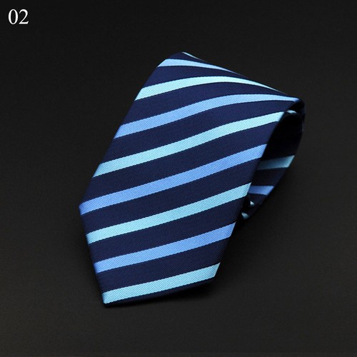 Men’s 8CM Zipper Pre-tied Tie Striped Wide Neckties Wedding Party Neck Ties - Picture 6 of 11