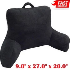 Plush Backrest Pillow Bed Cushion Support Reading Back Rest Arms Chair Lounger