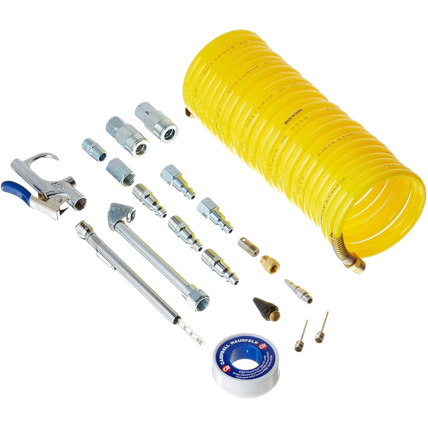 Accessory Kit With Recoil Hose & Tire Gauge - Best Tools