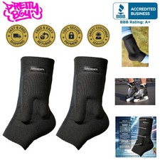 Cushioned Ankle Sleeves for Hockey Ice Skating - One Size Fits Most