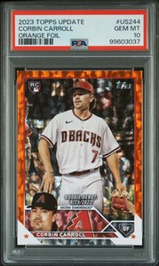 2023 Topps Update #US244 Corbin Carroll Orange Foil PSA 10 #/299