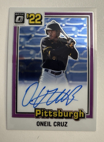 Oneil Cruz #81S-OC — 2022 Panini Donruss Optic Retro 1981 Signatures baseball card