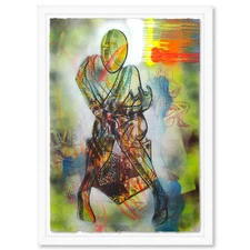 Mark Kostabi- Original Mixed Media on Paper "Cosmic Introspection"