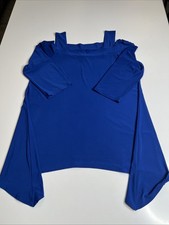 Women?s Come N See L Blue Blouse #1024