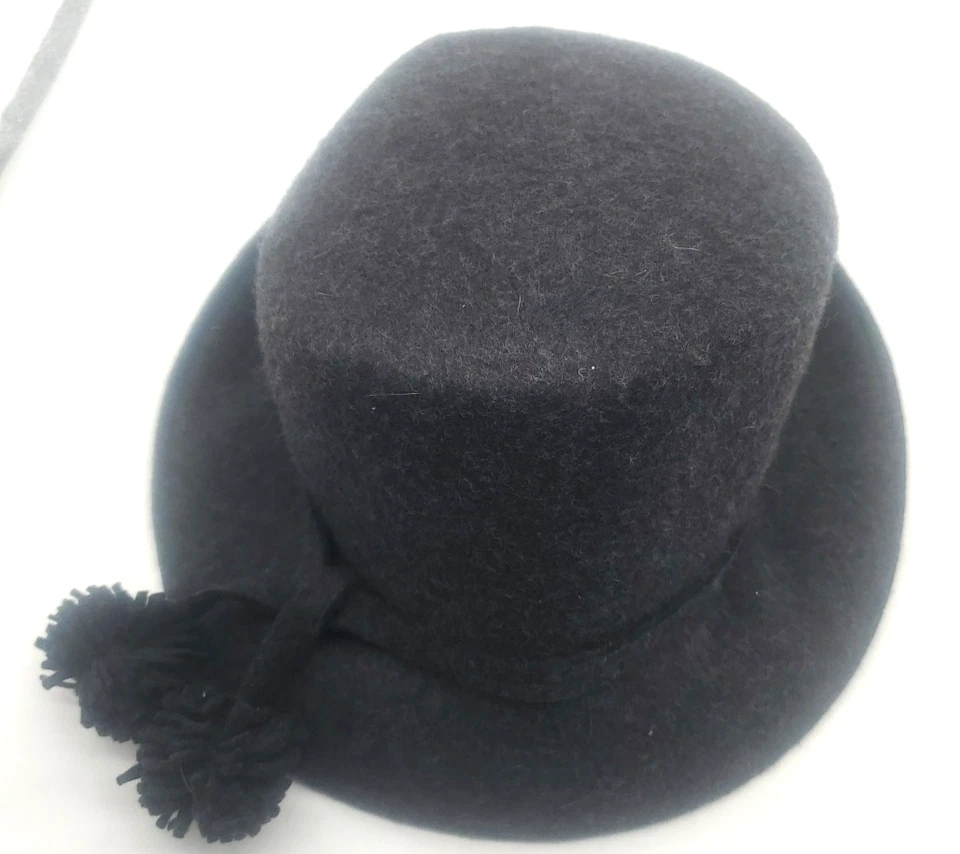 Retro Mujeres Lana Fieltro Cubo Gorra Damas Pajarita Cloche Iglesia Bowler Sombrero Invierno Foto 2 de 4