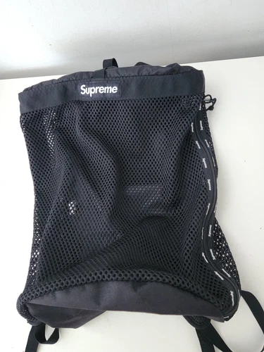 SS23 Supreme Netz Rucksack Schwarz Tasche 21L
