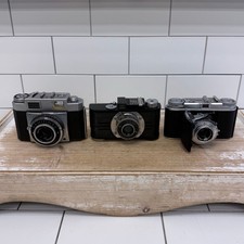 Zeiss Ikon Argus Voigtlander 35mm Film Cameras with Cases, Lot of 3  Read