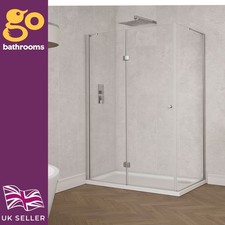 Glenn Frameless Hinged Shower Door Enclosure Premium Toughened Glass 800mm