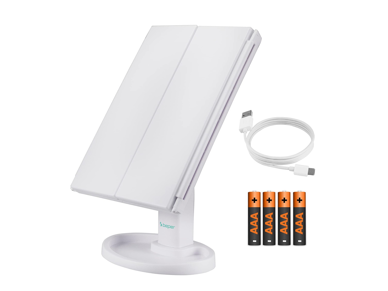 Specchio Trucco LED Professionale 1x 2x 5x - Postazione Make-Up 35x24 - 2