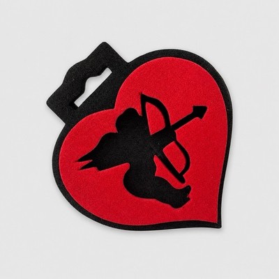 VINTAGE 2  VALENTINES DAY HEART CUPIDS BOW FOAM STAMP LOVE PEACHTREE PRODUCTS
