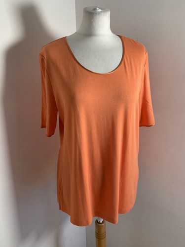 PATRA Jersey Strick Top L NEU orange Tshirt Bambus Baumwolle klassisch neu mit Etikett Bluse