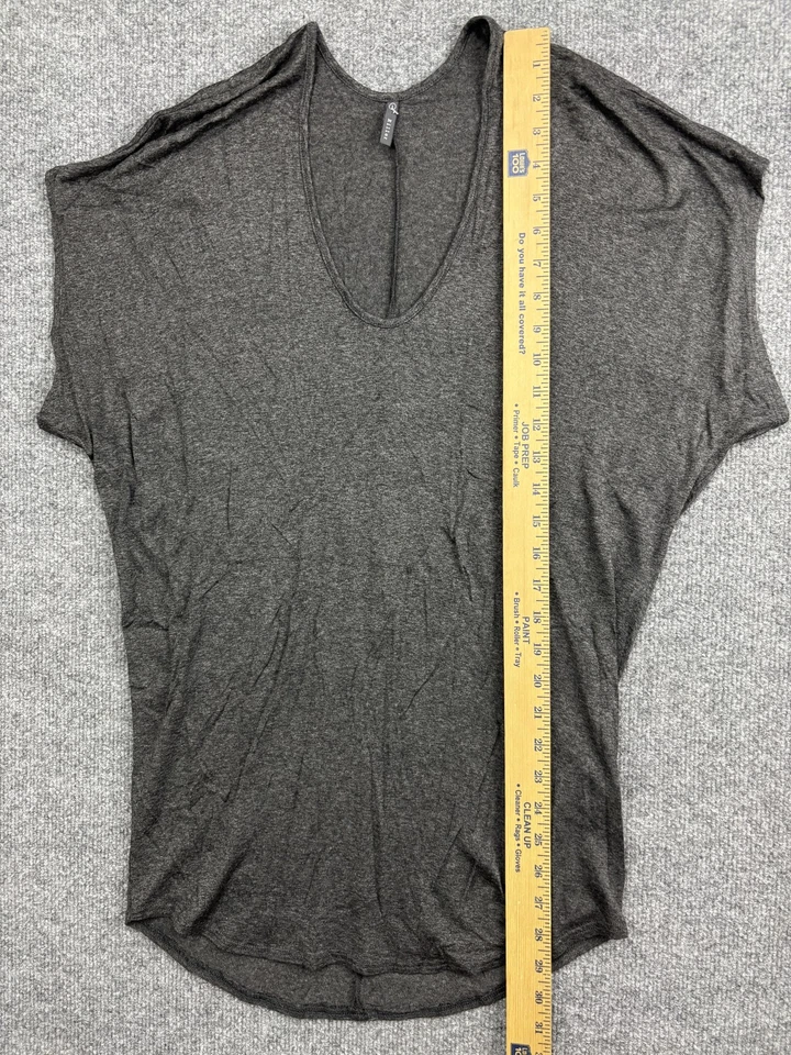 Camisa Riller & Fount Mujer Gris Mediana Dolman Cuello Redondo Modal EE. UU. Gran Tamaño Foto 4 de 4