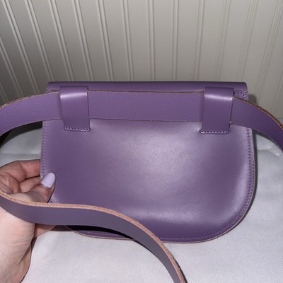 Il Bisonte Parione Women\'s Belt Sling Bag Purse Vachetta Leather Purple Lavender Il Bisonte Parione Women main image 4