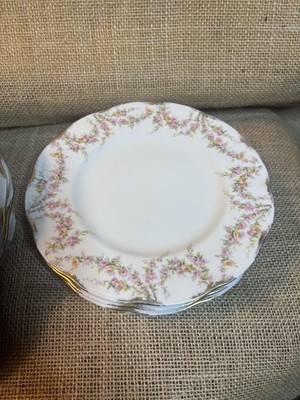 Theodore Haviland Dinner Plates 10 1/2  Varenne Pattern c1937-1956 Pink Flowers