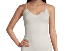 OSCALITO V-NECK CAMISOLE WITH LACE TRIM SIZE 4