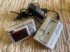 Casio EXILIM EX-Z50  5MP Digital Camera Silver-Charging Dock/Battery WORKING!:-)