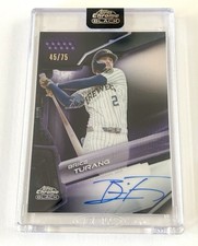 2026 TOPPS CHROME BLACK BRICE TURANG AUTO PURPLE #45/75 ENCASED