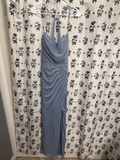Azazie Kalina Dusty Blue Chiffon Sleeveless Bridesmaid Dress A10 AZ3458213