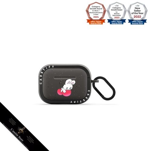 CASETiFY Bounce Case for AirPods Pro 1st & 2nd Gen - Bunny on Cherry Matte Finish-image
