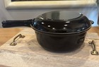 Le Creuset #26 3 Qt Saucepan & Skillet  Shiny Black