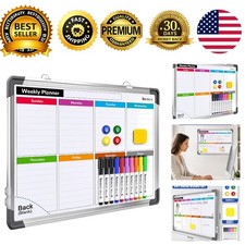 Weekly Calendar Whiteboard Wall Dry Erase Magnetic Board
