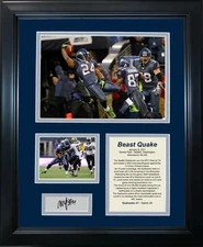 Framed Marshawn Lynch Beast Quake Seahawks Facsimile Engraved Auto 12x15 Collage
