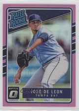 2017 Panini Donruss Optic Rated Rookies Pink Prizm Jose De Leon #39 0ei