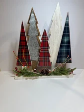 Glitzhome Wooden Christmas Tree Table Décor Holiday