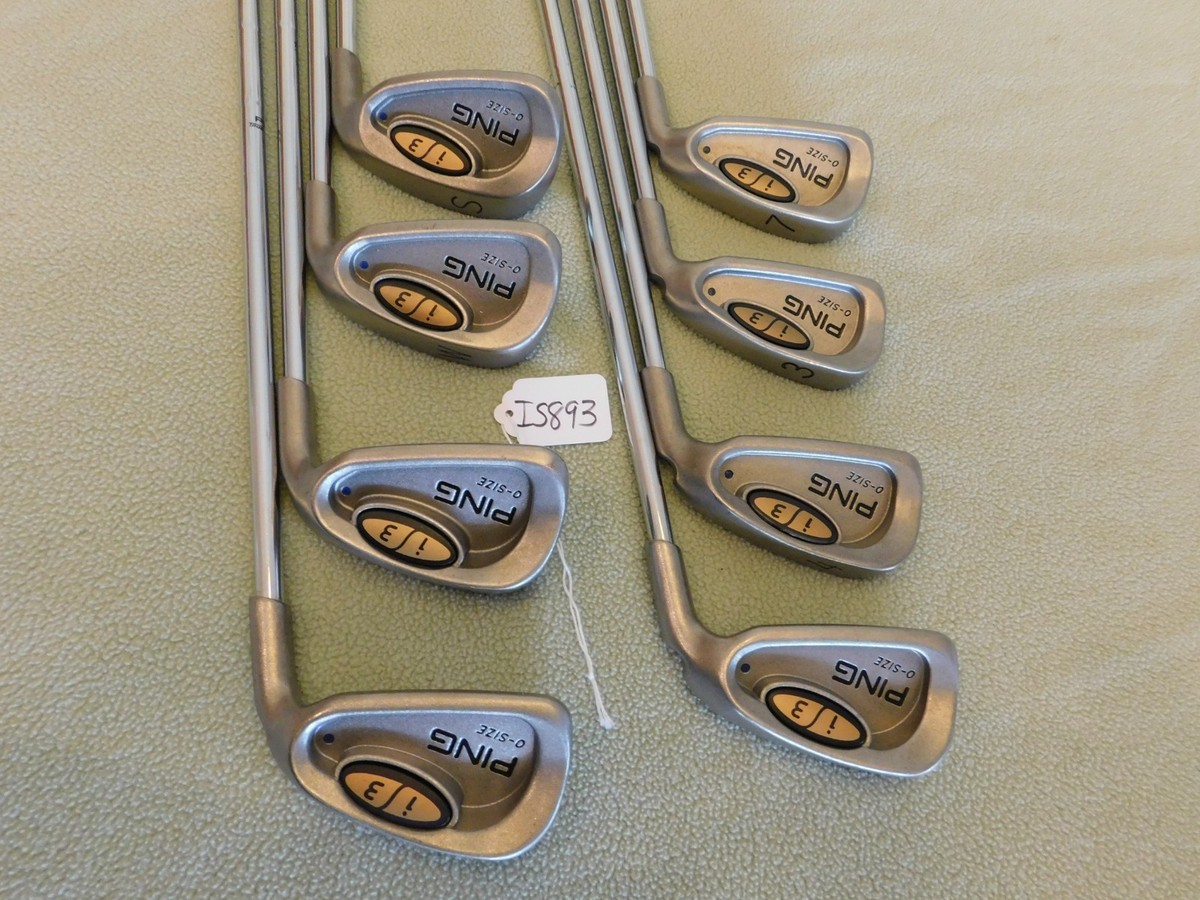 Ping i3 O-Size Blue Dot 3-7, 9, W, SW Iron Set- Stiff Flex