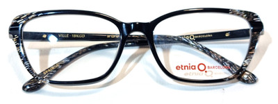etnia BARCELONA Damen Cat-Eye Brille VILLE-1BKGD 51/16 135 made in Spain