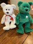 Vintage Lot 2 TY Beanie Babies Valentino 1994 Erin 1997 Set of 2 with Tags