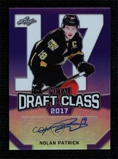 2016 Leaf Metal Draft Class Purple Prismatic 5/10 Nolan Patrick #DC-NP2 Auto 7i6