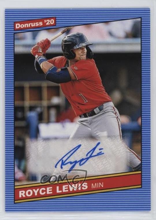 Royce Lewis #86S-RL 2020 Donruss Baseball Retro 1986 Signatures