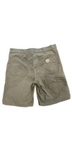 Carhartt Mens Rugged Flex Relaxed Fit Canvas Work Shorts Green BS2514-M Size 36