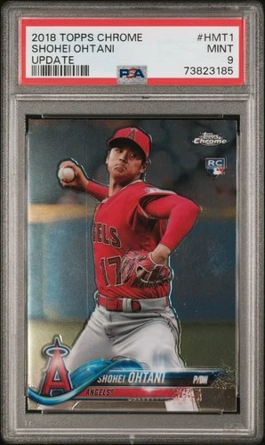 2018 TOPPS CHROME UPDATE #HMT1 SHOHEI OHTANI ROOKIE RC PSA 9