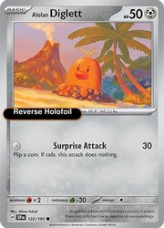 Alolan Diglett 122/191 Reverse Holo [Scarlet & Violet: Surging Sparks]