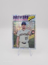 2026 Topps Heritage Chrome Blue Sparkle #109 Caleb Durbin, Milwaukee Brewers*
