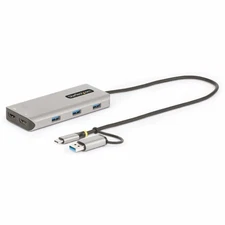 StarTech.com USB-C Multiport Adapter w/Attached USB-C to USB-A Dongle, Dual HDMI