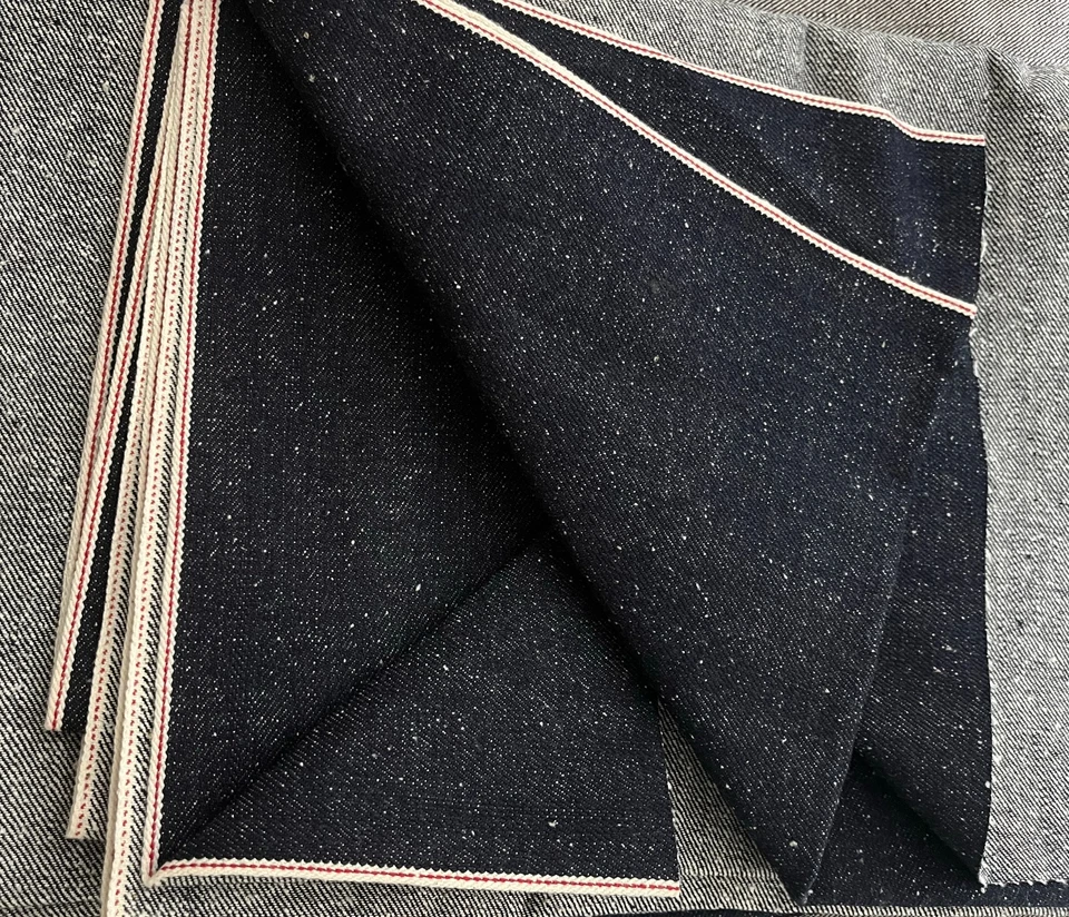 15.6oz Nep Selvedge Denim Fabric Dark Blue Premium Raw Selvadge Jeans Cloth - Image 3 of 4