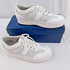 SAS Shoes 8 WW White FT Mesh Leather Sneakers Women's Comfort Made in USA
