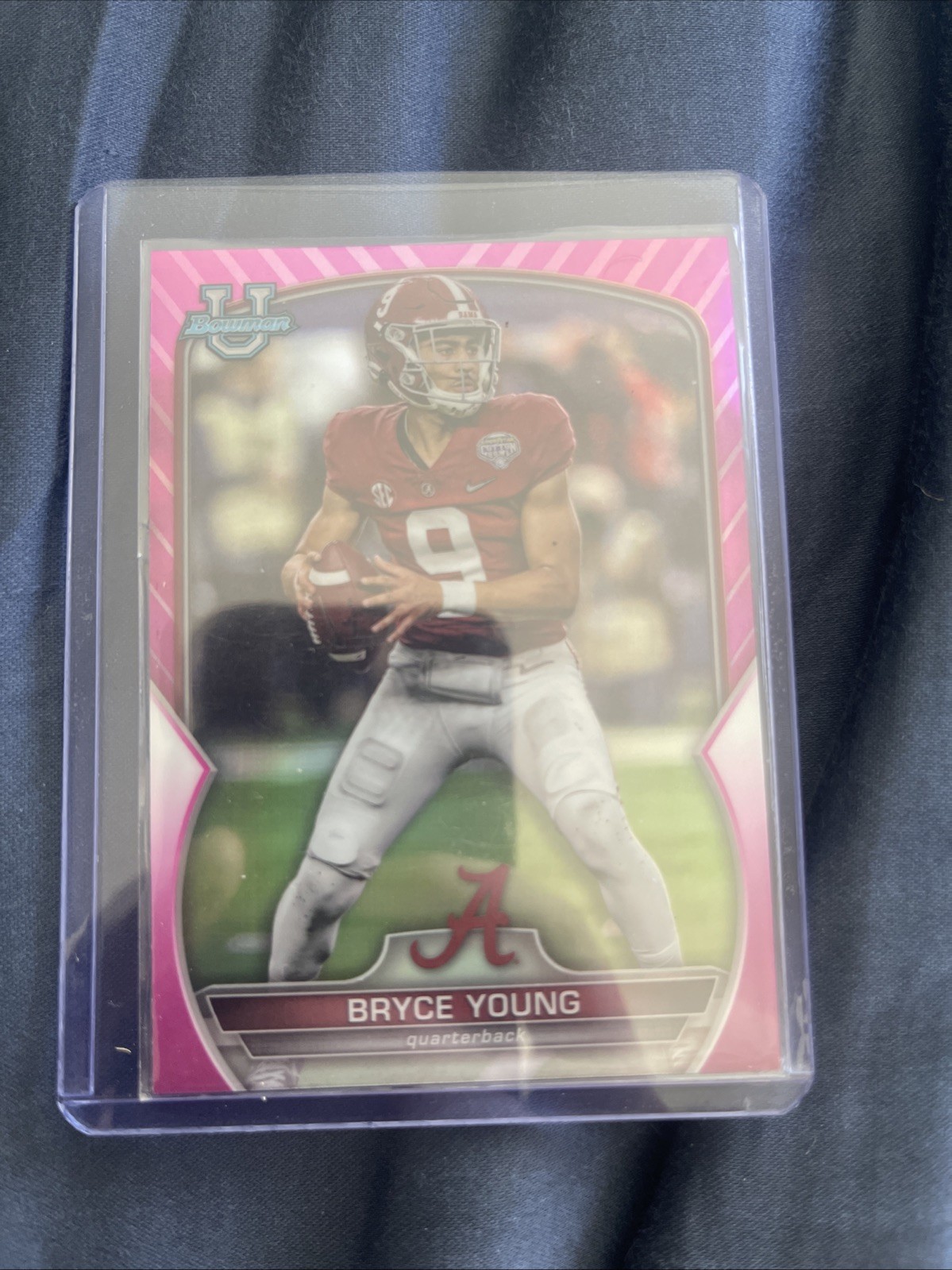 2022 Bowman University Chrome - Bryce Young #1 Pink Refractor (RC)