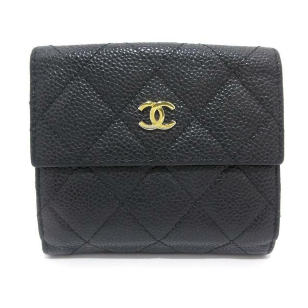 Chanel W Hook Wallet Matelasse Black Silver Hardware