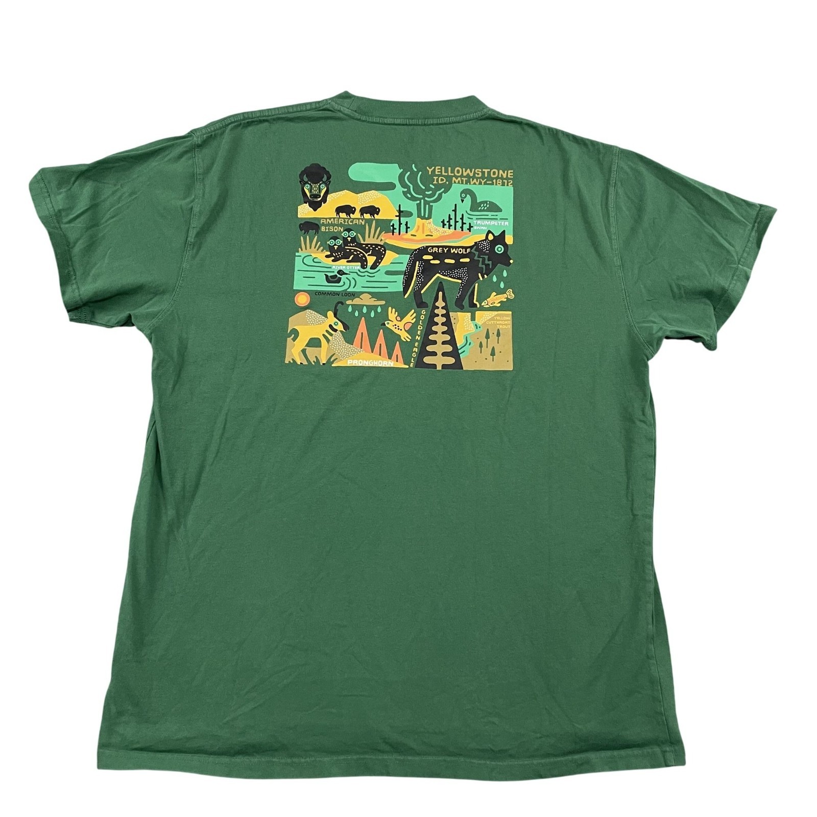 Parks Project Yellowstone T-Shirt Mens XL Green National Park Tee