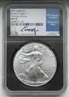 2021 Silver Eagle T-1 First Day of Issue - NGC MS70, Moy Signed