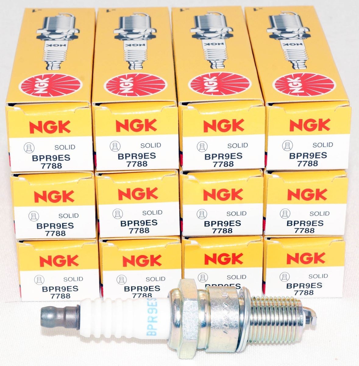 12 Pack Genuine NGK 7788 Spark Plugs BPR9ES for Arctic Cat Polaris Yamaha