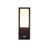 AußEnleuchte Wandlampe Hauswandleuchte Bewegungsmelder Alu Schwarz GU10 Garten