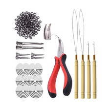 Microring Extensions Set Zange Nadel und 200 Stück 5.0mm Nanoringe mit Silikon